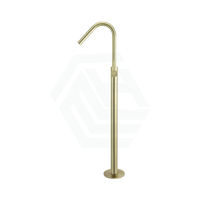 Meir Round Freestanding Bath Spout And Hand Shower Pvd Tiger Bronze Floor Mounted Mixers