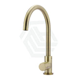 Meir Round Gooseneck 360¡ã Swivel Kitchen Mixer Tap With Pinless Handle Pvd Tiger Bronze Sink Mixers