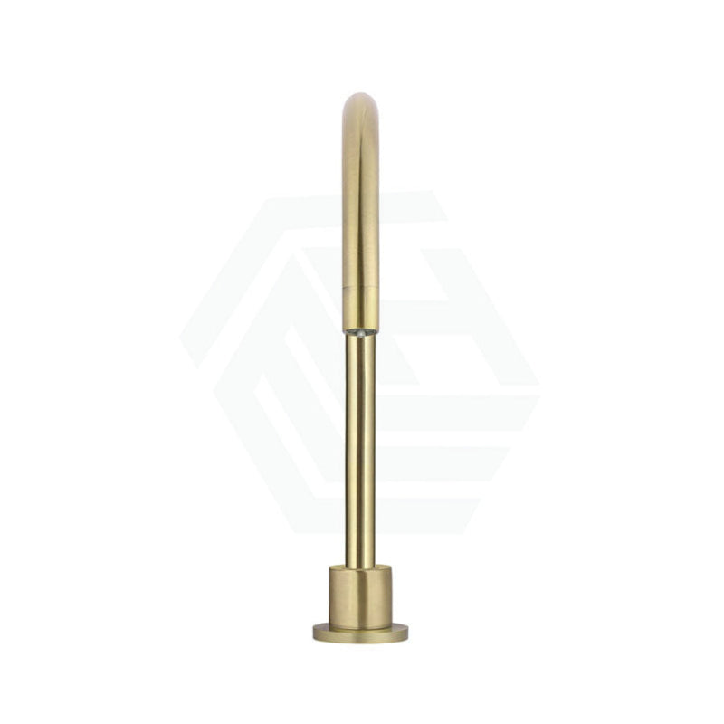 G#2(Gold) Meir Tiger Bronze Round Gooseneck High - Rise Swivel Hob Spout Basin/Bath Outlet Water