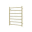 Radiant Gun Metal Grey Heated Round Ladder Towel Rail 600 X 800Mm 7 Bars Bottom Left Rails