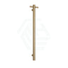 G#2(Gold) Thermogroup 12V 900Mm Brushed Brass Round Vertical Single Heated Towel Rail Rails