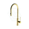 G#3(Gold) Aziz-Ii Brushed Gold Dr Brass Round Mixer Tap With 360° Swivel And Pull Out Extended