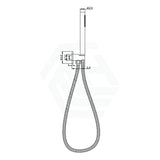 Brushed Gold Single Function Tube Hand Shower On Wall Outlet Bracket Rail With Handheld