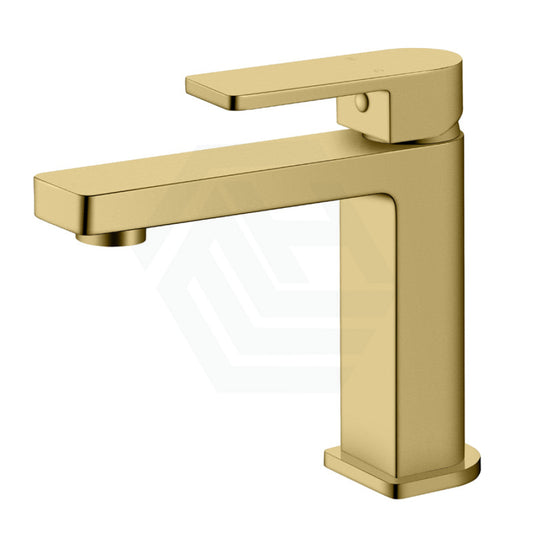G#1(Gold) Ikon Flores Solid Brass Brushed Gold Basin Mixer Tap For Vanity And Sink Short Mixers