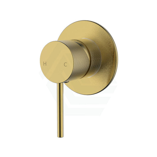 G#4(Gold) Ikon Hali 80Mm Brushed Gold Brass Wall Mixer For Bathtub And Basin Mixers