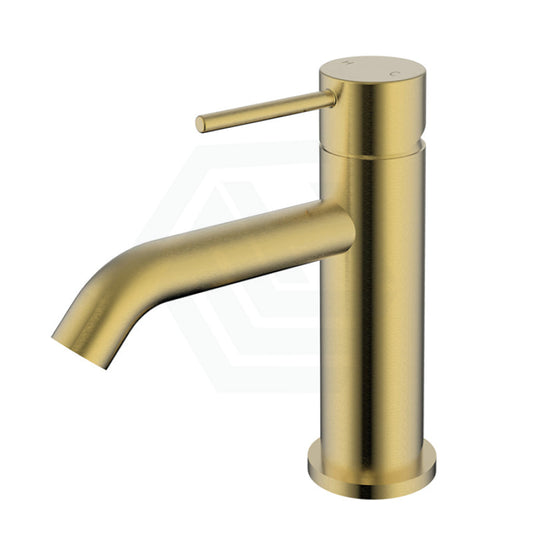 G#4(Gold) Ikon Hali Solid Brass Brushed Gold Basin Mixer Tap For Vanity And Sink Short Mixers
