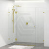G#2(Gold) 1090-2600Mm 3 Panels Wall To Shower Screen Frameless 10Mm Glass Light Brushed Gold
