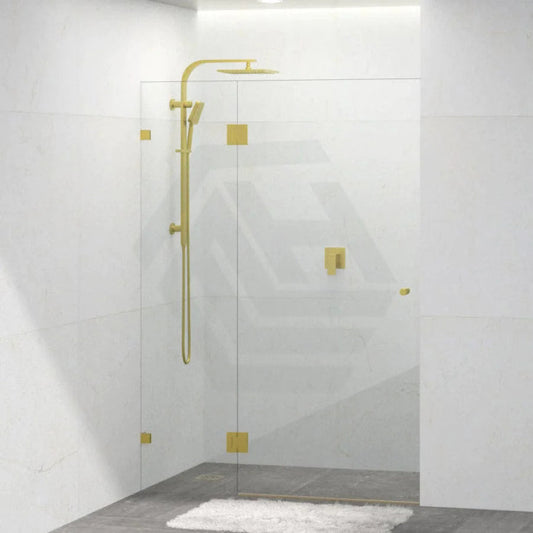G#2(Gold) 685-1400Mm Wall To Shower Screen Hinge And Door Panel Light Brushed Gold Fittings