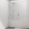 G#2(Gold) 850/1000X1500Mm Fixed & Swing Bathtub Shower Screen 10Mm Tempered Glass Frameless Panel