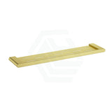 G#4(Gold) Cora Round Rectangle Metal Shelf Brushed Gold Back To Wall Bathroom Shelves