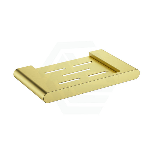 G#4(Gold) Cora Round Rectangle Soap Dish Brushed Gold Holders