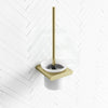 G#4(Gold) Cora Round Square Toilet Brush With Holder Brushed Gold Brushes & Holders