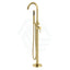 G#4(Gold) Otus Free Standing Bath Mixer With Hand Shower Brass Brushed Gold Round Floor Mounted