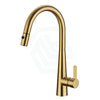 G#4(Gold) Otus Lux Brushed Gold Dr Brass Round Mixer Tap With 360° Swivel And Pull Out For Kitchen