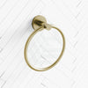 G#4(Gold) Otus Round Brushed Gold Towel Ring Wall Mounted Hand Holders