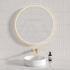 G#6(Gold) 700/900Mm Aulic Windsor Round Led Mirror Brushed Gold Framed Touchless Backlit Mirrors