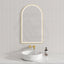 G#6(Gold) Aulic Canterbury 503X903Mm Brushed Gold Framed Touchless Arch Backlit Led Mirror Mirrors