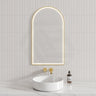 G#6(Gold) Aulic Canterbury 503X903Mm Brushed Gold Framed Touchless Arch Backlit Led Mirror Mirrors