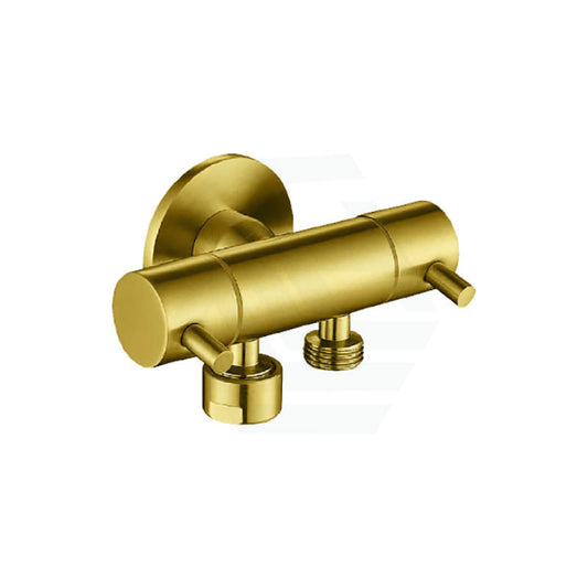 Linkware Brass Gold Dual Control Toilet Bidet Diverter Mini Cistern Cock
