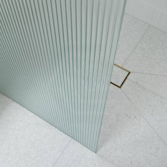 From 800 To 1200X2000Mm Frameless Walk-In Shower Screen Single Fixed Panel Brushed Gold Brackets