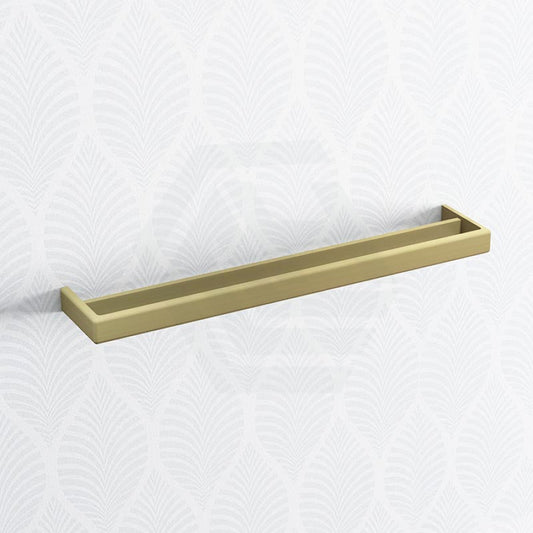 Norico Cavallo 600/800Mm Square Brushed Yellow Gold Double Towel Rail Stainless Steel 304 Bathroom
