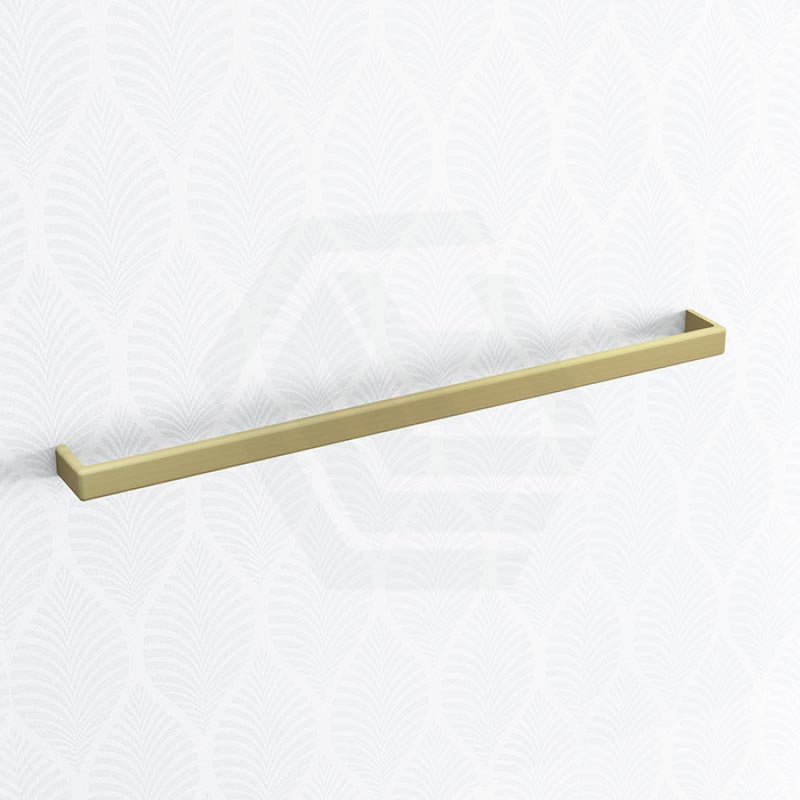 Norico Cavallo 600/800Mm Square Brushed Yellow Gold Single Towel Rail Stainless Steel 304 Bathroom