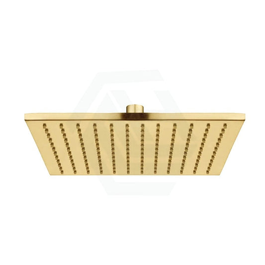 G#1(Gold) Norico Esperia 10 Inch 250Mm Square Brushed Gold Twin Shower Station Top Water Inlet