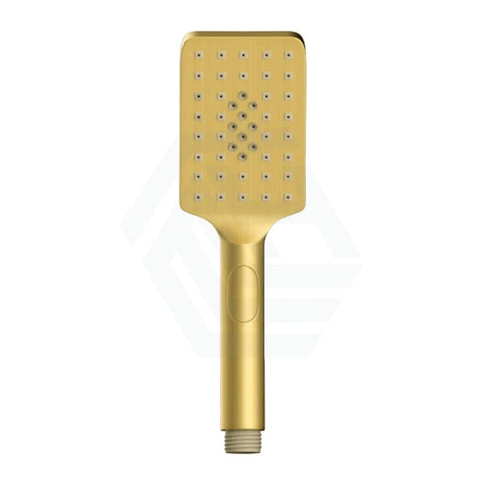 G#1(Gold) Norico Esperia Abs Square Brushed Gold 3 Functions Rainfall Hand Held Shower Head Only