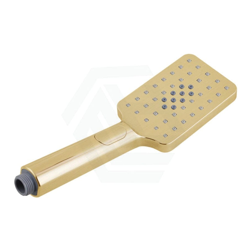 Norico Esperia Abs Square Brushed Yellow Gold 3 Functions Rainfall Hand Held Shower Head Only