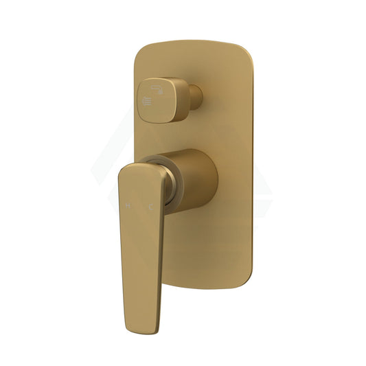 G#1(Gold) Norico Esperia Brushed Gold Solid Brass Wall Mounted Mixer With Diverter For Shower And