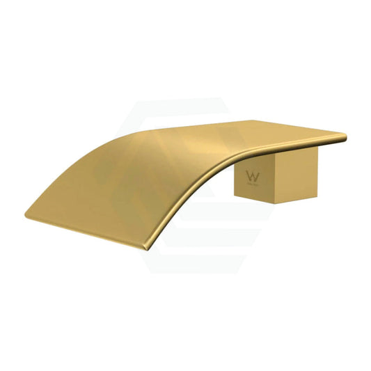 G#1(Gold) Norico Esperia Brushed Gold Solid Brass Waterfall Wall Spout For Bathtub Spouts