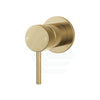 G#1(Gold) Norico Round Brushed Gold Shower/Bath Wall Mixer Solid Brass 65Mm Cover Plate Mixers