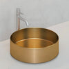 Above Counter Basin Round Stainless Steel Brushed Gold