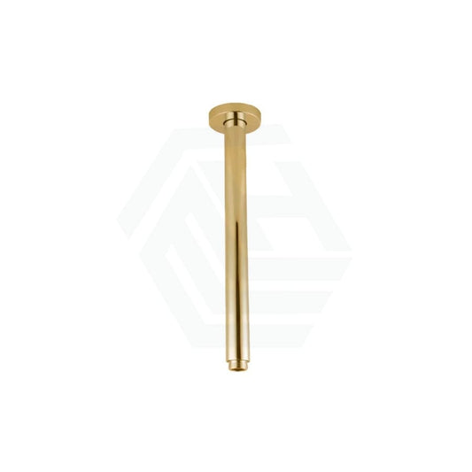 G#2(Gold) Fienza 300Mm Round Urban Brass Ceiling Dropper Brushed Gold Shower Arms