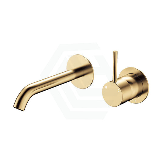 G#1(Gold) Fienza Urban Brass Solid Brass Wall Mixer with Spout Tap Set for Basin/Bath