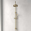 G#2(Gold) Ikon Clasico Round Brushed Gold Twin Shower Universal Water Inlet Brass Showers