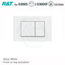 R&T Toilet Button For In-Wall Concealed Cistern Gloss White Surface G3005008W Toilets Push Buttons