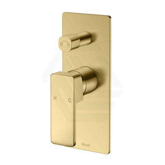 G#1(Gold) Ikon Ceram Brass Brushed Gold Bath/Shower Wall Mixer With Diverter Mixers With