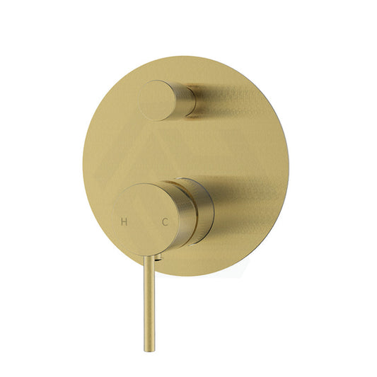 G#4(Gold) Ikon Hali Pin Lever Brass Brushed Gold Bath/Shower Wall Mixer With Diverter Mixers With