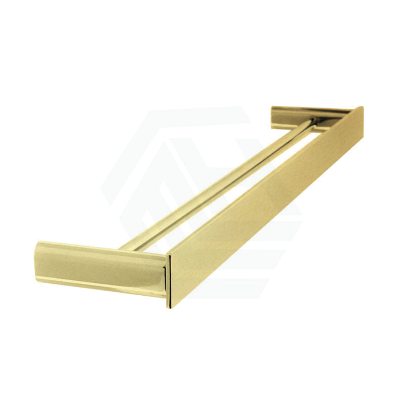Linkware Gabe 600/800Mm Double Towel Rail Brushed Gold 600Mm Rails