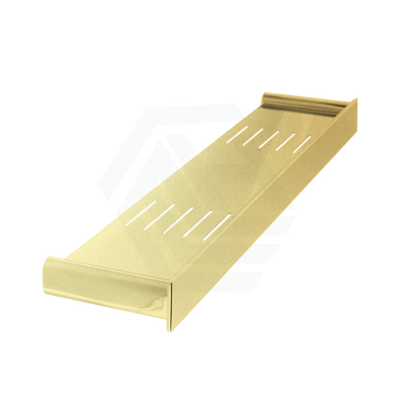 Linkware Gabe Brushed Gold Shelf Stainless Steel 304 Wall Mounted Back To Bathroom Shelves