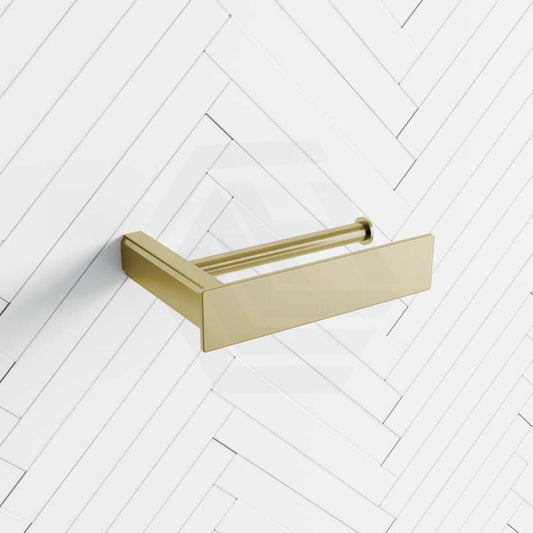 G#3(Gold) Linkware Gabe Toilet Roll Holder Brushed Gold Paper Holders