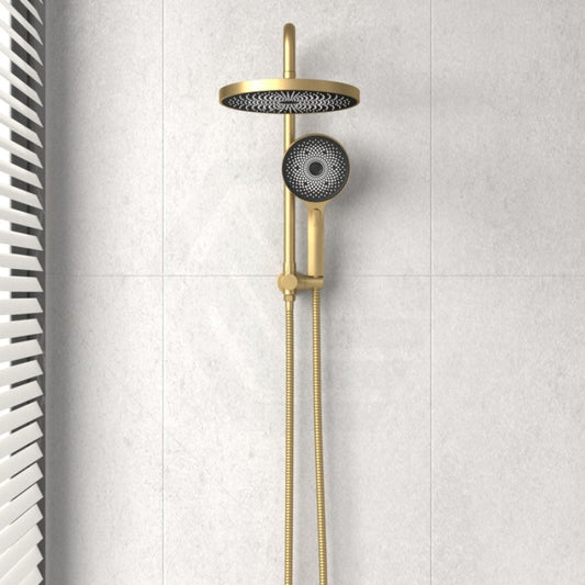 G#3(Gold) Linkware Gabe Twin Shower Brushed Gold Showers