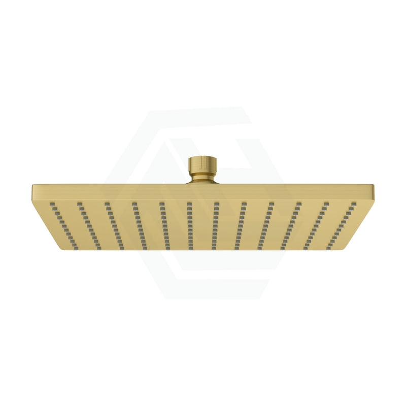 Rosa 250Mm Square Plastic Overhead Shower Head Brushed Gold Heads