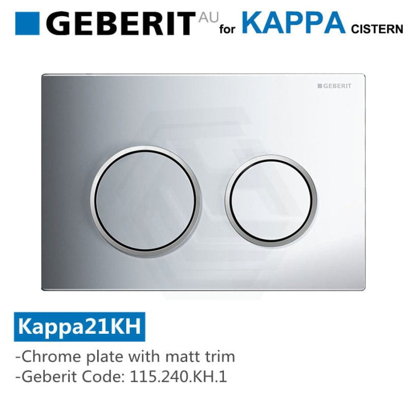 Geberit Kappa21Kh Toilet Button Chrome Plate Matt Trim For Concealed Cisterns 115.240.Kh.1 Toilets