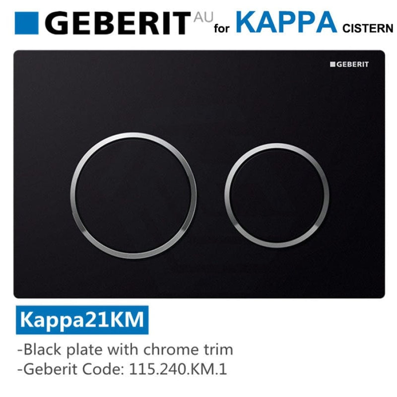 Geberit Kappa Toilet Button For Inwall Cistern Black Chrome
