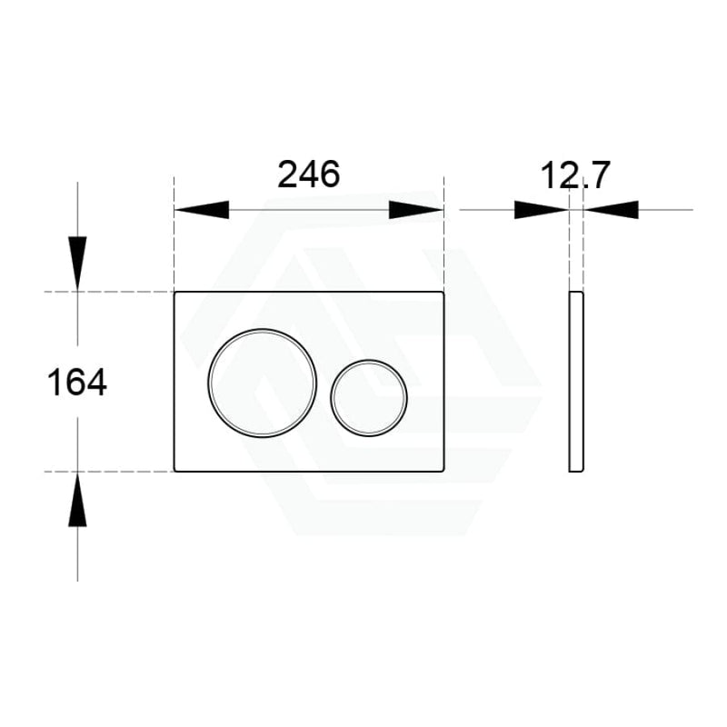 Geberit Sigma20Kh Toilet Button Chrome Plate Matt Trim For Concealed Cisterns 115.882.kh.1