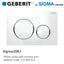 Geberit Sigma20Kj Toilet Button White Plate Chrome Trim For Concealed Cistern 115.882.Kj.1 Toilets