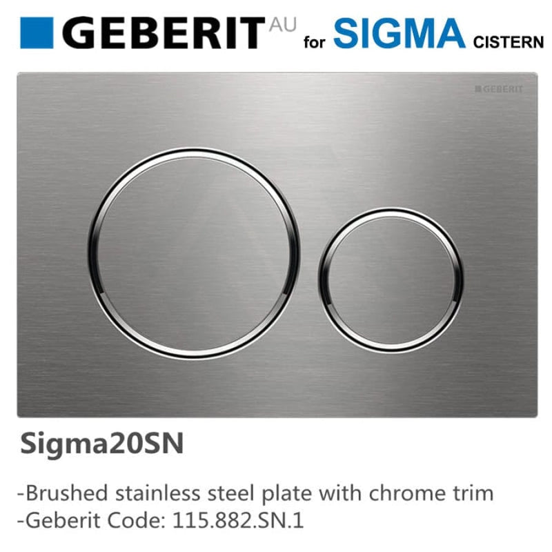 Geberit Sigma Toilet Button For Concealed Cistern Brushed