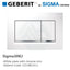 Geberit Sigma30Kj Toilet Button White Plate With Chrome Trim For Concealed Cistern 115.883.Kj.1